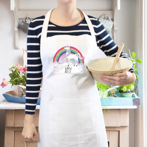 Personalised Unicorn White Apron Extra Image 2